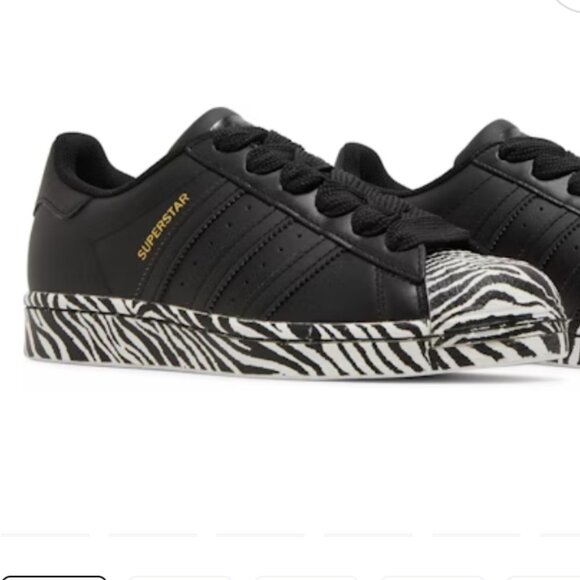 adidas Shoes - Adidas Superstar Black and White Zebra Print Sneakers,Like New